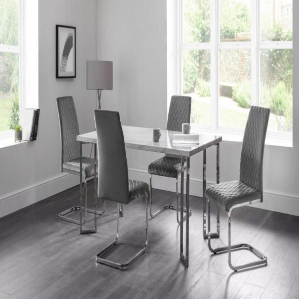 Positano Dining Table & Grey Calabria Chairs