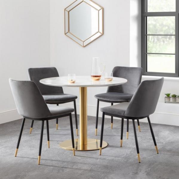 Palermo Dining Table & Grey Delaunay Chair
