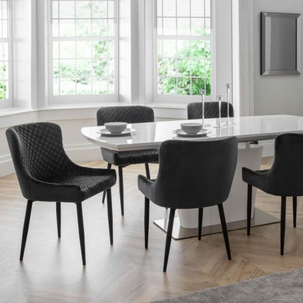 Como Extending Dining Table & Luxe Chair Grey