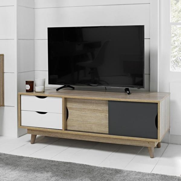 Scandi Media Unit Grey