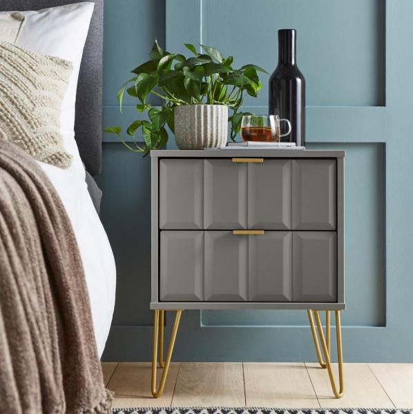 Cube Bedside Dusk Grey