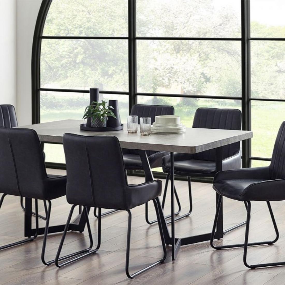 Miller Dining Table with 6 Soho Chairs