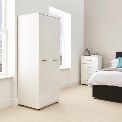 Solo White Two Door Wardrobe