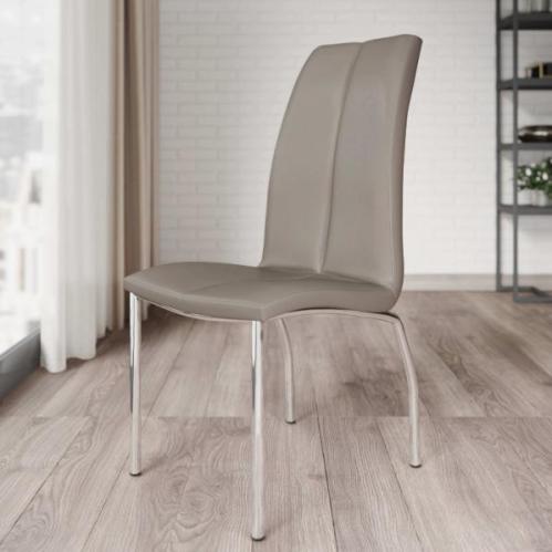 Boston Dining Chair Faux Leather Mink Grey