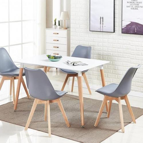 Fraser Dinning Table With Grey Chairs