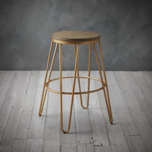 Ikon Bar Stool - Gold Effect