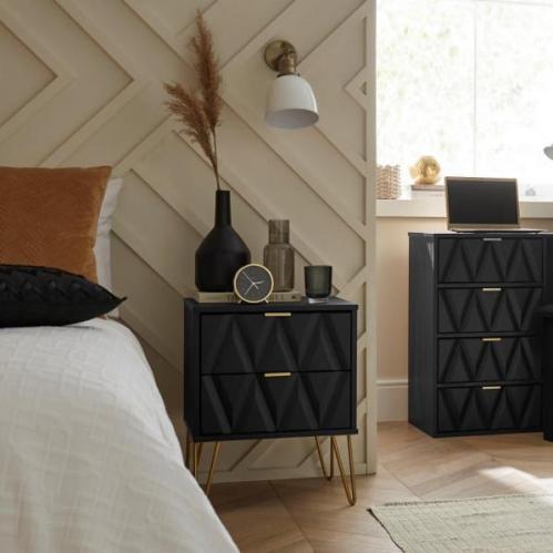 Diamond Deluxe Bedside - Black