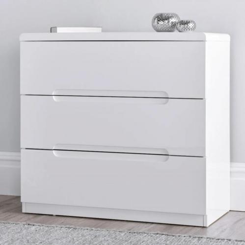 Manhattan 3 Drawer Chest - White