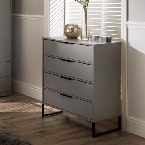 Diego 4 Drawer Chest - Dust Grey