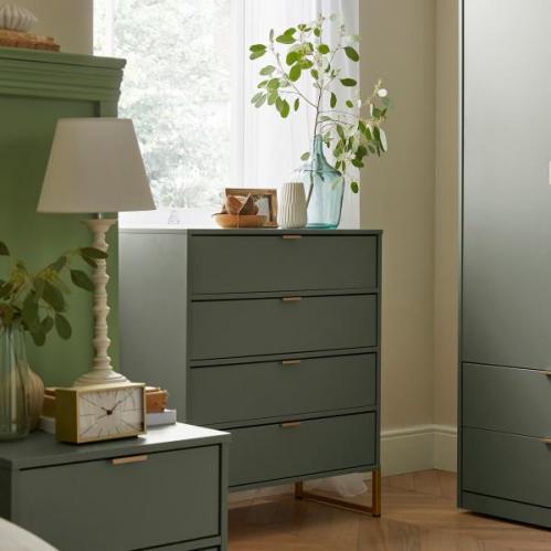 Diego 4 Drawer Chest - Reed Green