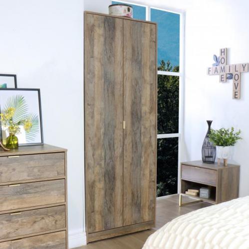 Diego 2 Door Wardrobe - Vintage Oak