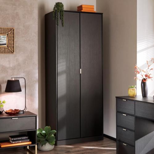 Diego 2 Door Wardrobe - Black