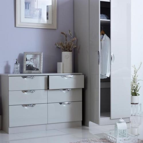 Camden 2 Door Wardrobe - White Gloss