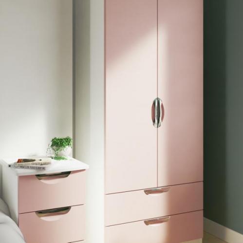 Camden 2 Door 2 Drawer Wardrobe - Kobe Pink