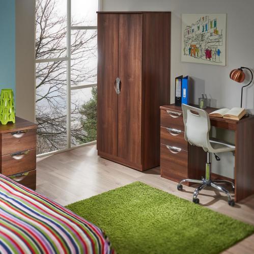 Camden 2 Doors Wardrobe - Noche Walnut