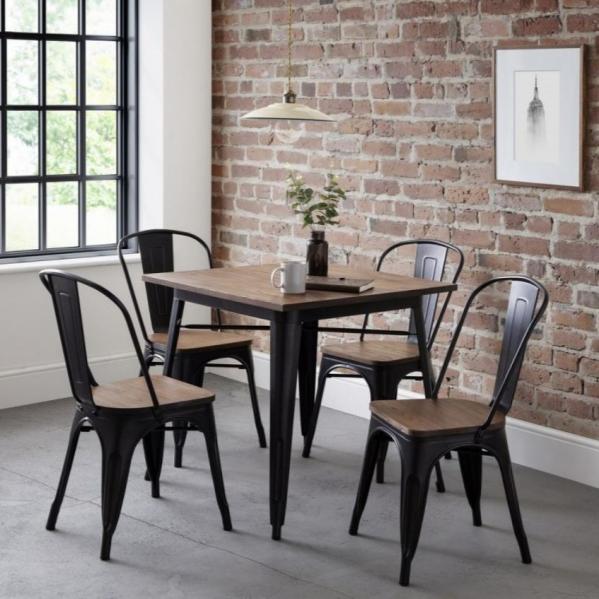 Grafton Square Dining Table & Grafton Metal Dining Chairs