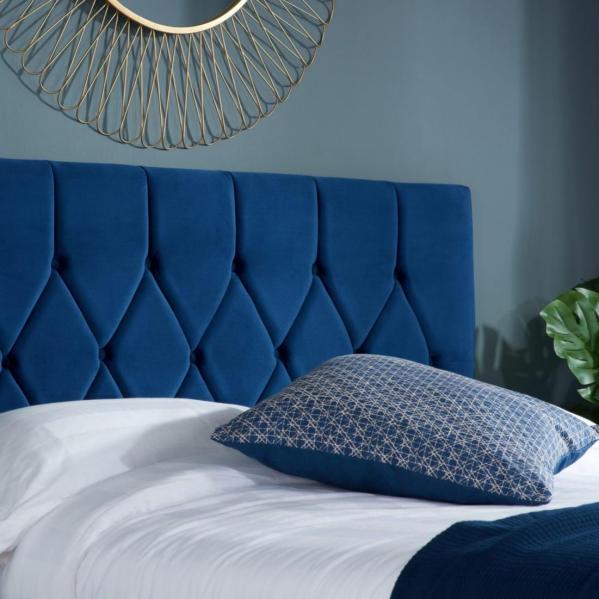 Loxley Fabric Bed - Blue