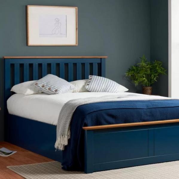 Phoenix Ottoman Navy Blue Bed