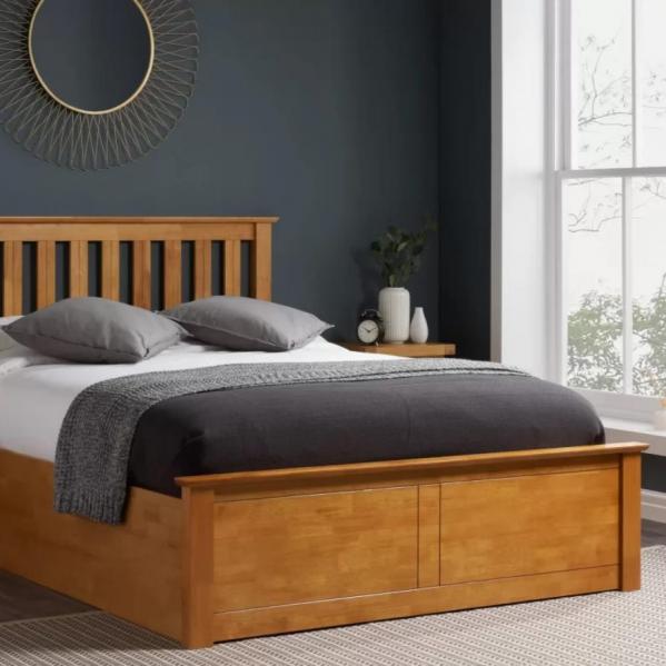 Phoenix Ottoman Oak Bed