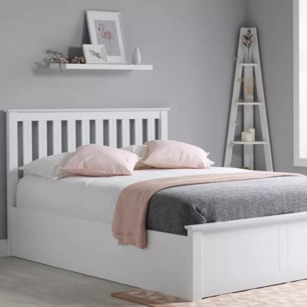 Phoenix Ottoman White Bed