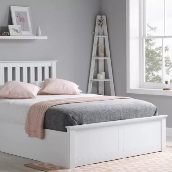 Phoenix Ottoman White Bed