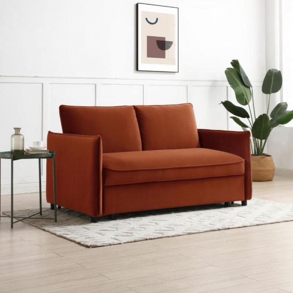 BLAIRE SOFA BED BURNT ORANGE