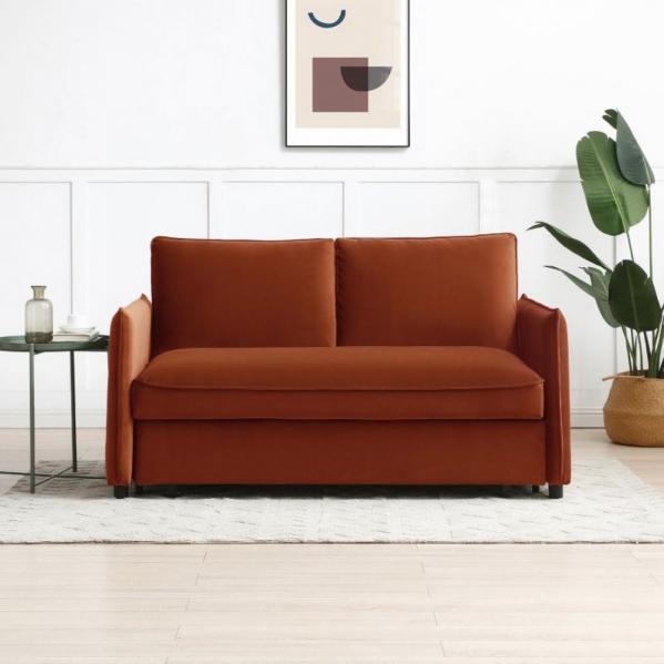 BLAIRE SOFA BED BURNT ORANGE