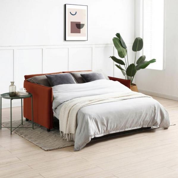 BLAIRE SOFA BED BURNT ORANGE