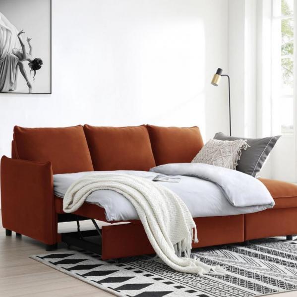 BLAIRE CORNER SOFABED BURNT ORANGE