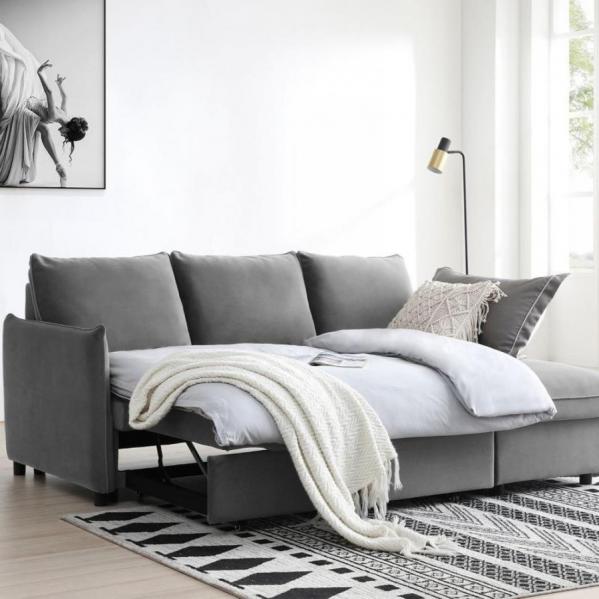 BLAIRE CORNER SOFABED GREY