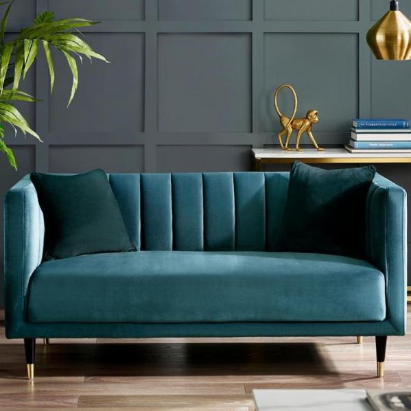 Salma 2 seater Sofa teal 