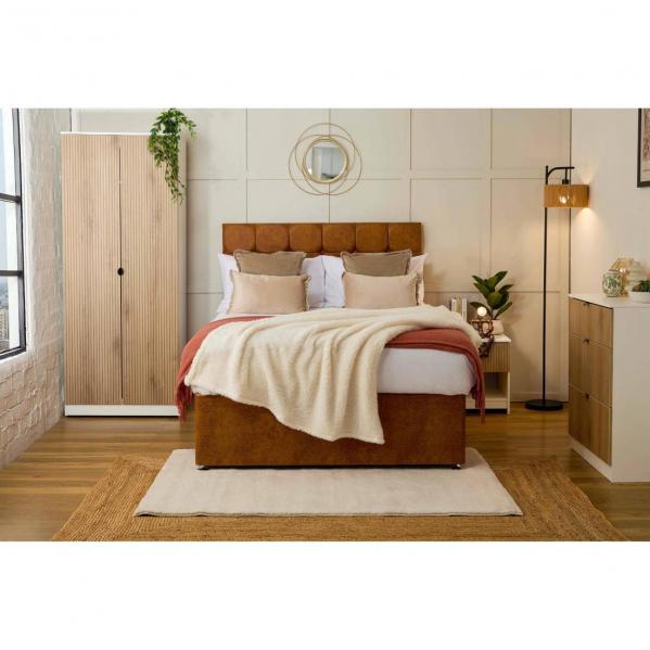 Bora White and Oak Slat Effect